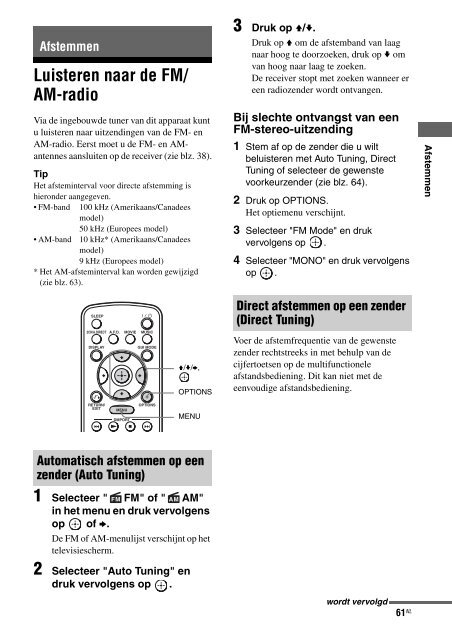 Sony STR-DA3600ES - STR-DA3600ES Istruzioni per l'uso Olandese