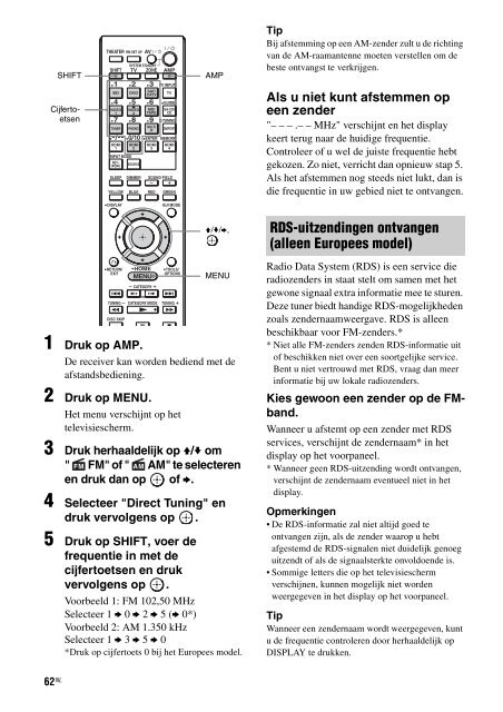 Sony STR-DA3600ES - STR-DA3600ES Istruzioni per l'uso Olandese