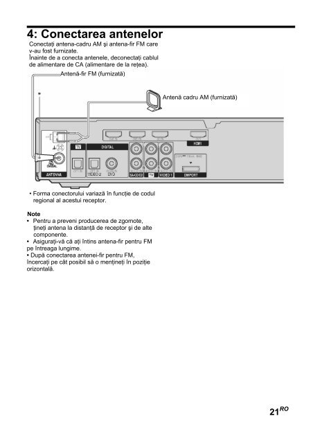 Sony HT-SF1300 - HT-SF1300 Istruzioni per l'uso Rumeno