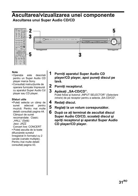 Sony HT-SF1300 - HT-SF1300 Istruzioni per l'uso Rumeno