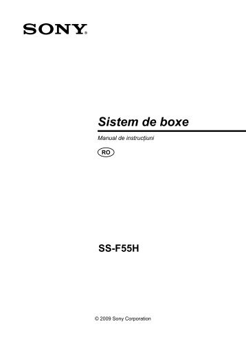 Sony SS-F55H - SS-F55H Istruzioni per l'uso Rumeno