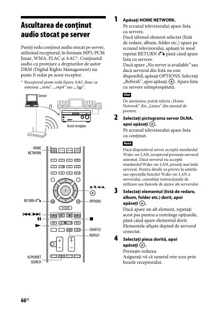 Sony STR-DN1040 - STR-DN1040 Istruzioni per l'uso Rumeno