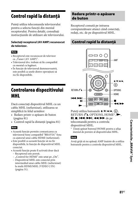 Sony STR-DN1040 - STR-DN1040 Istruzioni per l'uso Rumeno