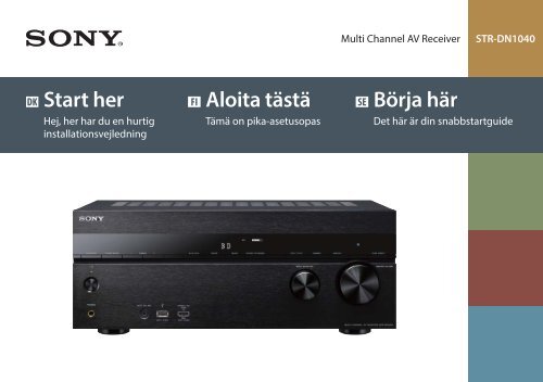 Sony STR-DN1040 - STR-DN1040 Guida di configurazione rapid Danese