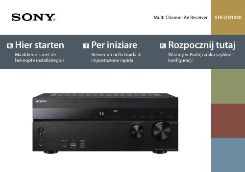 Sony STR-DN1040 - STR-DN1040 Guida di configurazione rapid Olandese