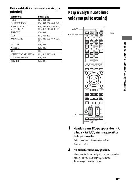 Sony STR-DA3700ES - STR-DA3700ES Istruzioni per l'uso Lituano