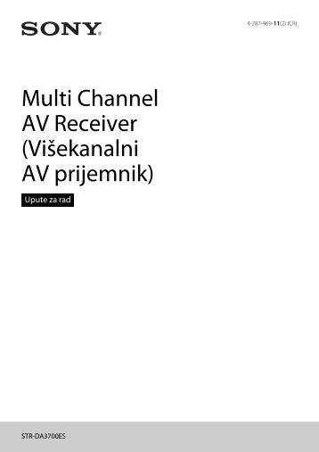 Sony STR-DA3700ES - STR-DA3700ES Istruzioni per l'uso Croato