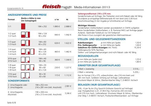 Mediadaten - beim SN-Fachpresse Verlag