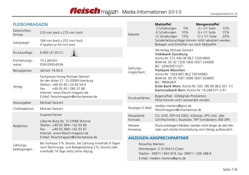 Mediadaten - beim SN-Fachpresse Verlag