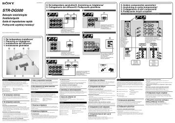 Sony STR-DG500 - STR-DG500 Guida di installazione Svedese