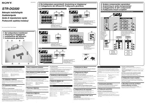 Sony STR-DG500 - STR-DG500 Guida di installazione Svedese