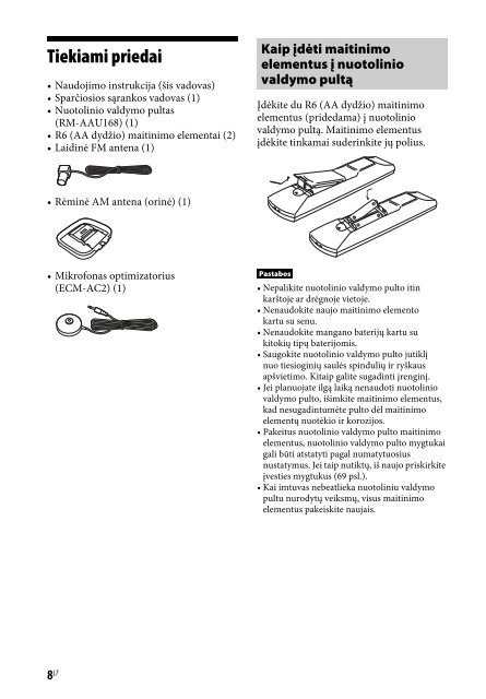 Sony STR-DH740 - STR-DH740 Istruzioni per l'uso Lituano