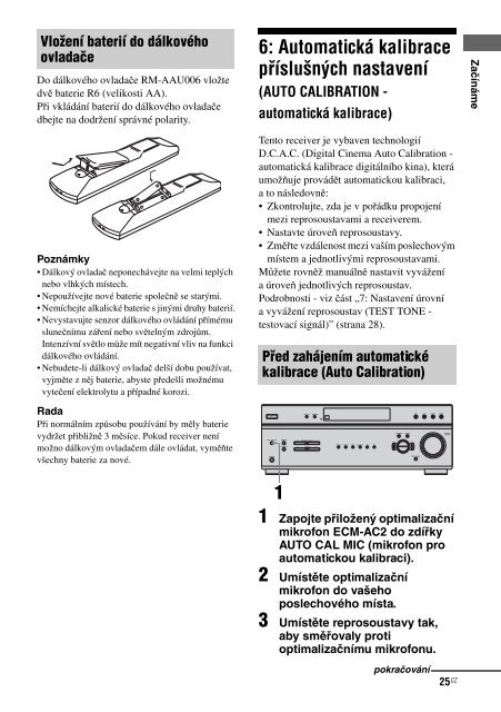 Sony HTP-36DW - HTP-36DW Istruzioni per l'uso Ceco