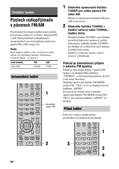 Sony HTP-36DW - HTP-36DW Istruzioni per l'uso Ceco