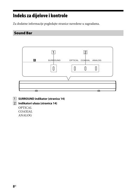 Sony HT-CT60 - HT-CT60 Istruzioni per l'uso Bosniaco