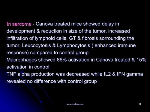 A Review of immunomodulators with reference to Canova - Similima