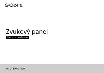 Sony HT-CT370 - HT-CT370 Istruzioni per l'uso Slovacco