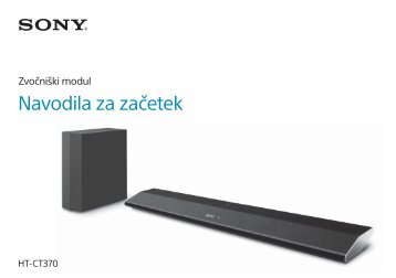 Sony HT-CT370 - HT-CT370 Guida di configurazione rapid Sloveno