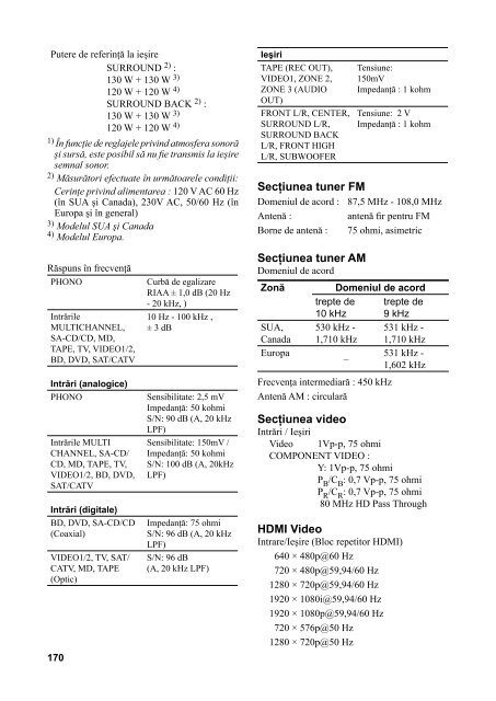 Sony STR-DA5600ES - STR-DA5600ES Istruzioni per l'uso Rumeno