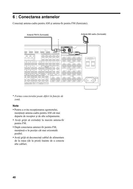 Sony STR-DA5600ES - STR-DA5600ES Istruzioni per l'uso Rumeno