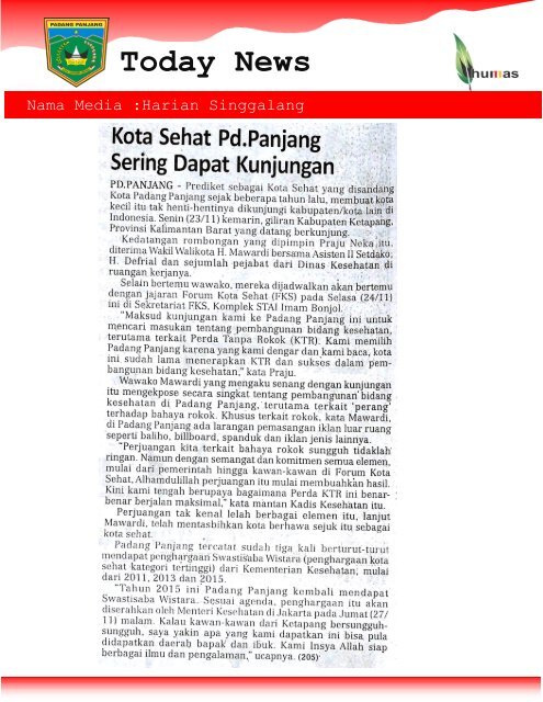 e-Kliping Selasa, 24 November 2015