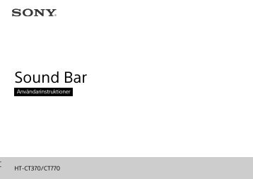 Sony HT-CT370 - HT-CT370 Istruzioni per l'uso Svedese