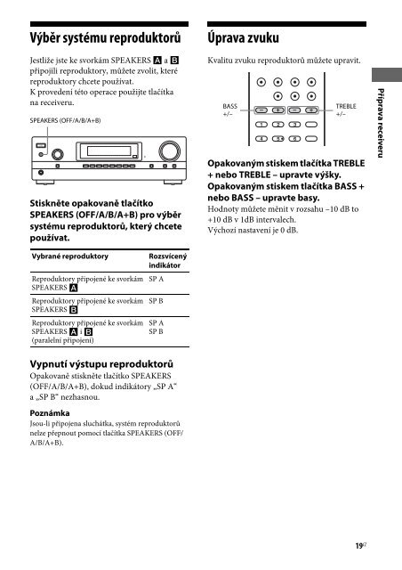 Sony STR-DH130 - STR-DH130 Istruzioni per l'uso Ceco