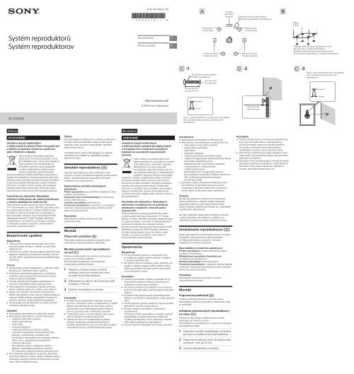 Sony SS-CS310CR - SS-CS310CR Istruzioni per l'uso Ceco
