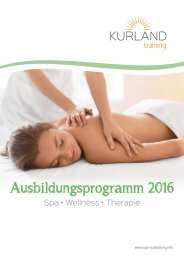 Kurland Training Center - Ausbildungsprogramm 2016