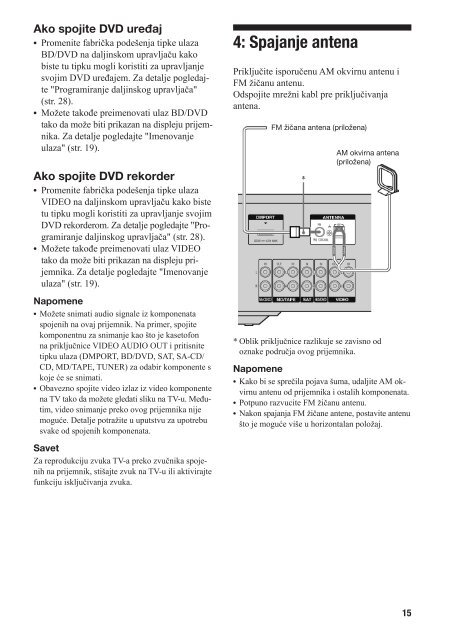Sony STR-DH100 - STR-DH100 Istruzioni per l'uso Serbo