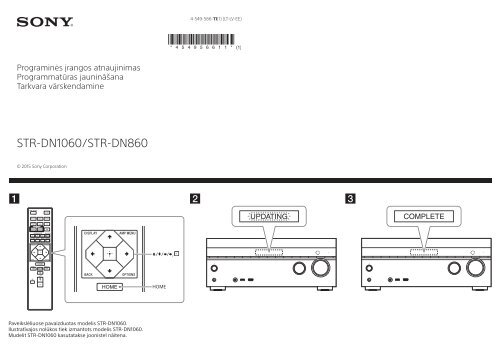 Sony STR-DN860 - STR-DN860 Varie Lituano
