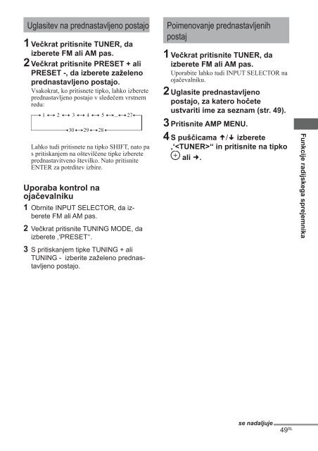 Sony STR-DH810 - STR-DH810 Istruzioni per l'uso Sloveno