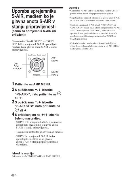 Sony STR-DH810 - STR-DH810 Istruzioni per l'uso Sloveno