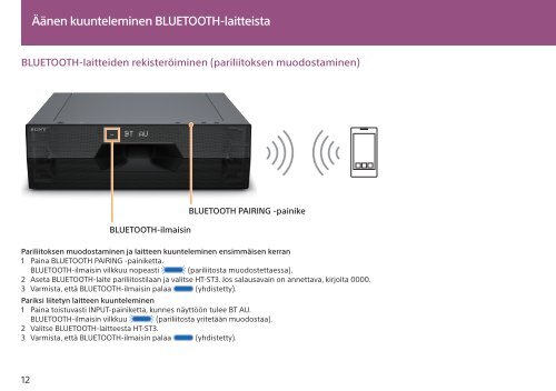 Sony HT-ST3 - HT-ST3 Istruzioni per l'uso Finlandese