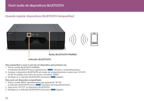 Sony HT-ST3 - HT-ST3 Istruzioni per l'uso Portoghese