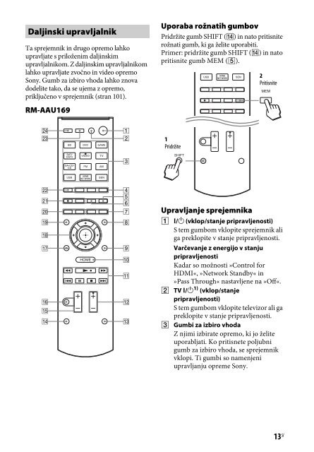 Sony STR-DN840 - STR-DN840 Istruzioni per l'uso Sloveno