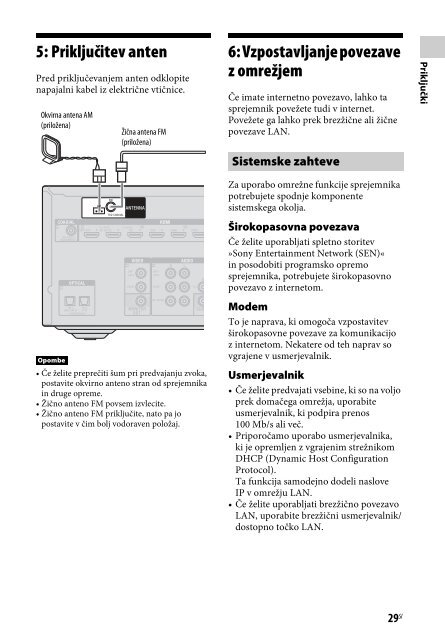 Sony STR-DN840 - STR-DN840 Istruzioni per l'uso Sloveno