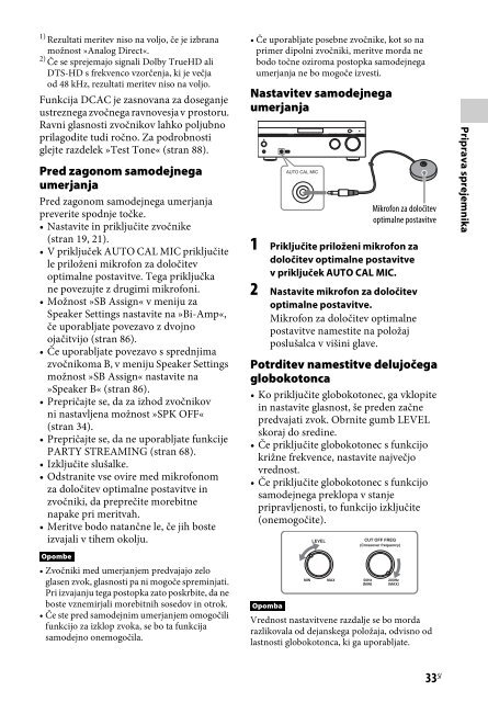 Sony STR-DN840 - STR-DN840 Istruzioni per l'uso Sloveno