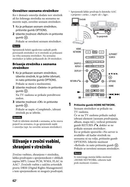 Sony STR-DN840 - STR-DN840 Istruzioni per l'uso Sloveno