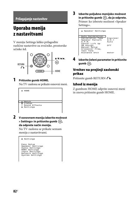 Sony STR-DN840 - STR-DN840 Istruzioni per l'uso Sloveno