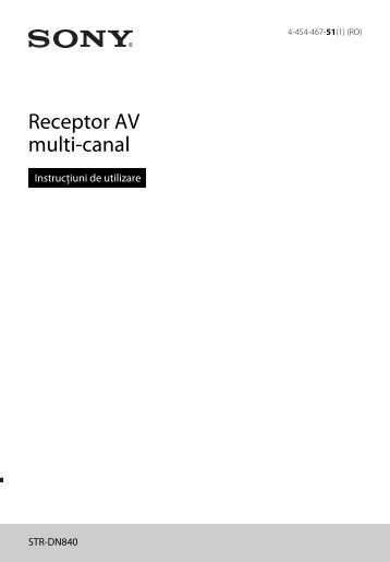 Sony STR-DN840 - STR-DN840 Istruzioni per l'uso Rumeno