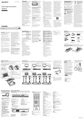 Sony DAV-TZ140 - DAV-TZ140 Istruzioni per l'uso Lettone