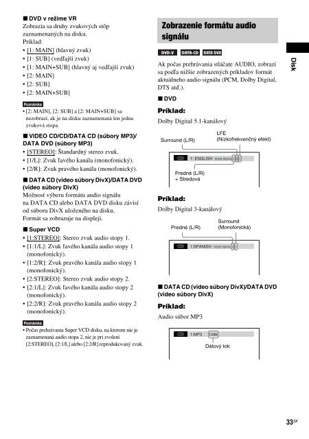 Sony DAV-F200 - DAV-F200 Istruzioni per l'uso Slovacco