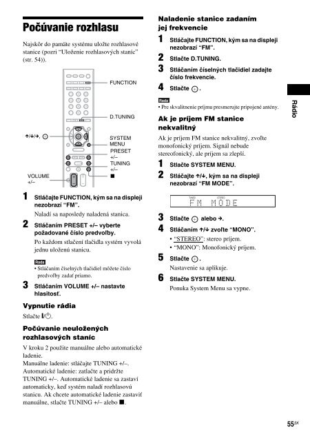 Sony DAV-F200 - DAV-F200 Istruzioni per l'uso Slovacco