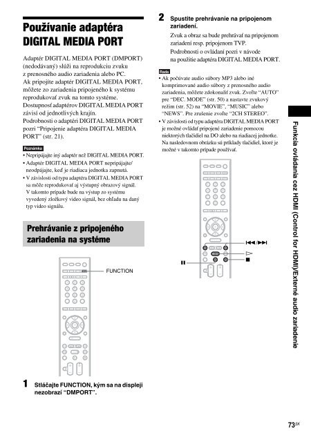 Sony DAV-F200 - DAV-F200 Istruzioni per l'uso Slovacco