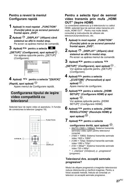 Sony DAV-F200 - DAV-F200 Istruzioni per l'uso Rumeno