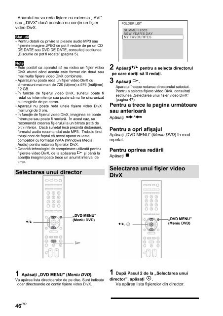 Sony DAV-F200 - DAV-F200 Istruzioni per l'uso Rumeno