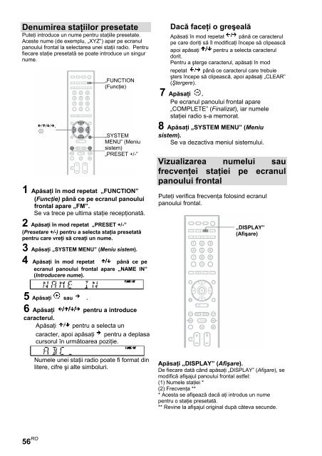 Sony DAV-F200 - DAV-F200 Istruzioni per l'uso Rumeno