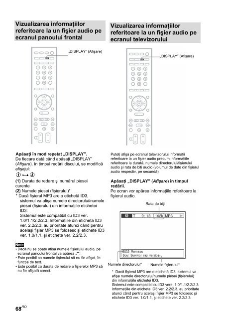 Sony DAV-F200 - DAV-F200 Istruzioni per l'uso Rumeno