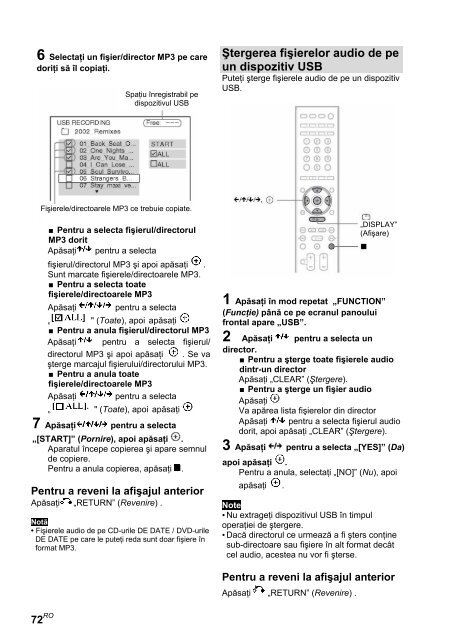 Sony DAV-F200 - DAV-F200 Istruzioni per l'uso Rumeno